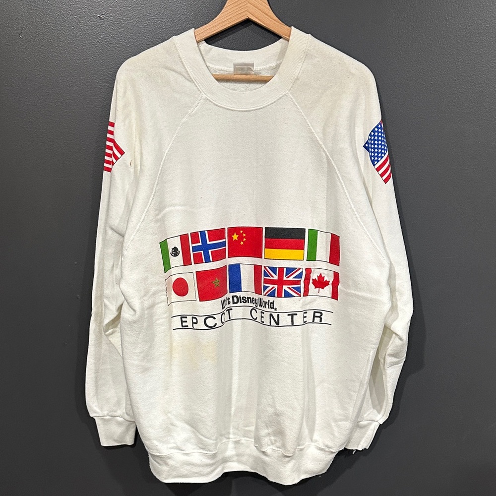 Disney Epcot Center White Crewneck Sweater
